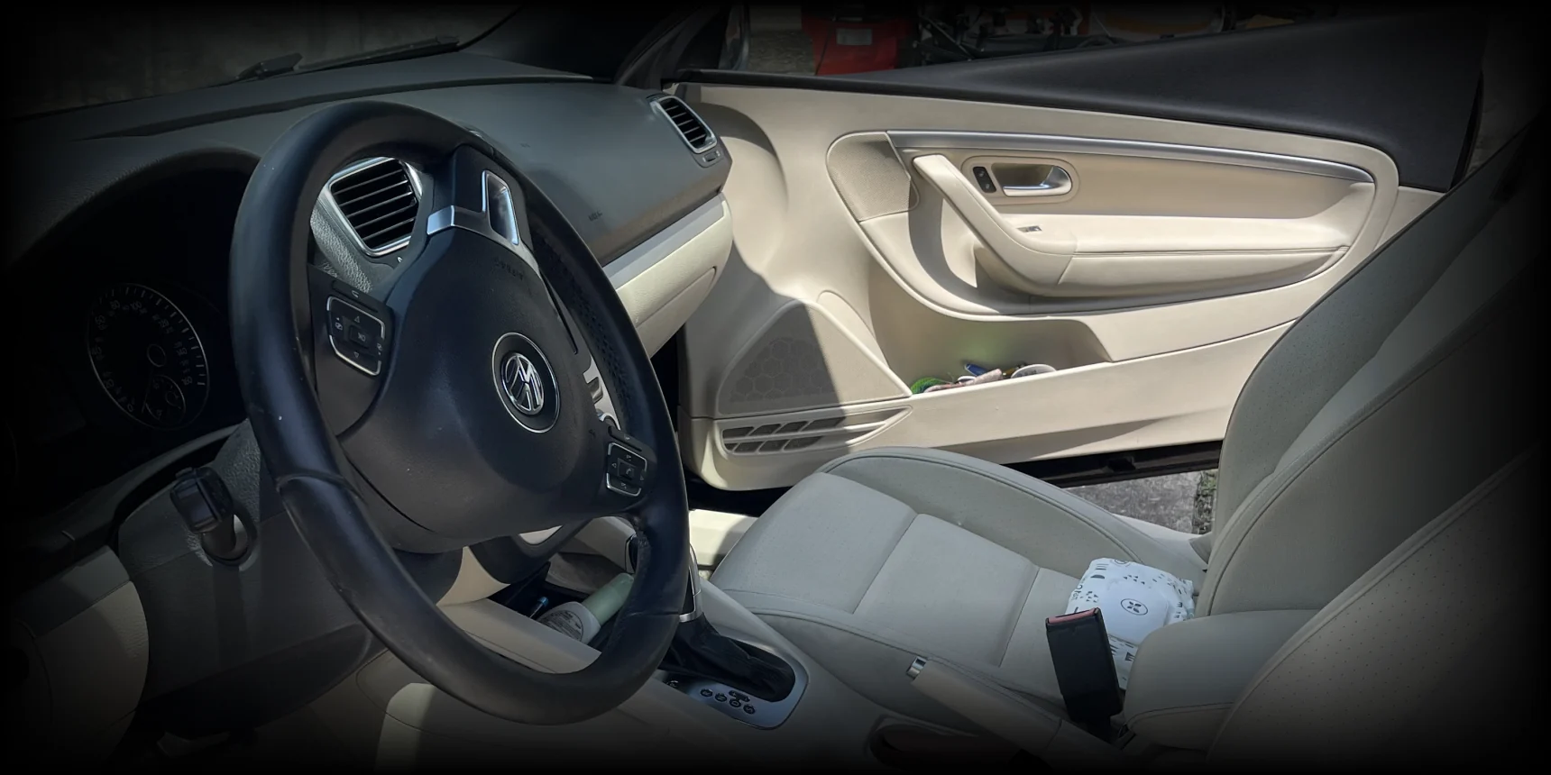 Clean vehicle interior after mobile detailing