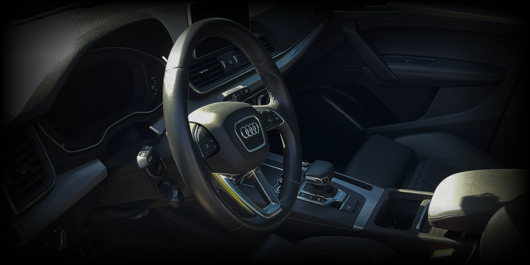 Interior of a professionally detailed vehicle