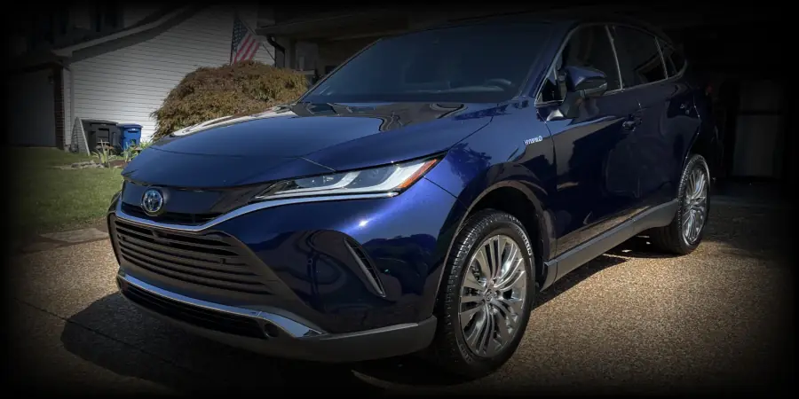 Blue SUV after professional detailing